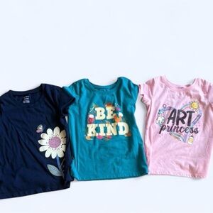 Kids Graphic Tees - Navy, Teal, Pink